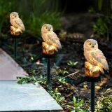 European Style Retro Resin Solar Simulation Owl Garden to Insert Small Night Light Garden Crafts Place thumbnail-3