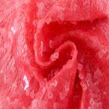 All Over Embroidery Big Mermaid Pink Reversible Dubai Large Sequin Fabric thumbnail-2