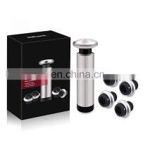 SS Custom Leakproof Pump Reusable Sealer Silicone Vacuum Cork Wine Bottle Stopper thumbnail-2