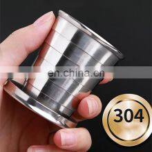 Best Selling Stainless Steel Collapsible Cup With Keychain, Camping Folding Cup thumbnail-4