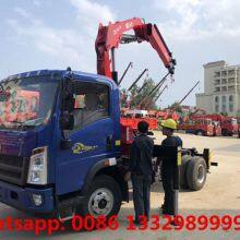 Good Price SINO TRUK HOWO 2T Telescopic Crane Boom Mounted on Cargo Truck for Sale thumbnail-2