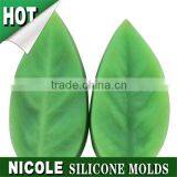 Nicole Factory Q0014 Handmade Green Leaf Silicone Rubber Icing Mold thumbnail-1