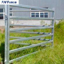 Zinc-Steel Pipe Fence Easily Assembled 8FT Livestock Gate 40 X 40 mm Square Rails Cattle Livestock Farm Fence Panel thumbnail-1