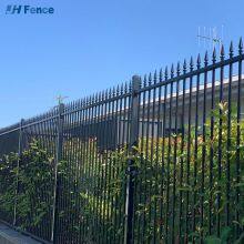 High Strength School Factory Galvanized Steel Fence Industrial Metal Steel Pipe Fence thumbnail-1