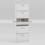Wood Louver Door Shoe Cabinet thumbnail-1