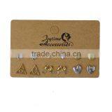 Trendy Women's Collection Jewerly Pesonalized Design Silver And Gold Plated Earrings Sets thumbnail-1