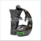 Bronze Abstract Thinking Lady Sculpture