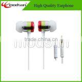 Wholesale Free Sample Colourful Stereo Earphone Earbuds with mic and volume control