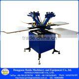 Double Rotary 4 Color 4 Workstation T-shirt Silk Screen Printing Press Machine Printer Heavy Duty DIY