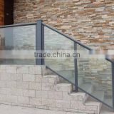 2014 Balcony clear glass railings design aluminium alloy handrail glass balustrade