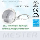 25w 8inch high brightness cost effective led commercial downlight,led recessed lighting can