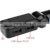 Hot Sale Wireless LCD Bluetooth 12V MP3 Player Dual USB Charger Handsfree FM Transmitter Car Kit thumbnail-4