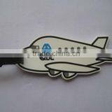 Custom soft pvc airplane name luggage tag