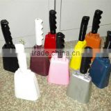 Handle cow bell with rubber grip with bright colors