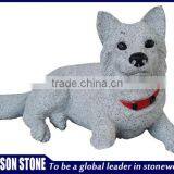 Life Size Garden fu Dog Marble Statues thumbnail-4