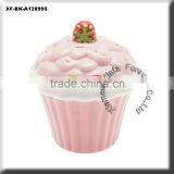 ceramic cupcake shaped money counter bank with lock