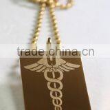 Low Price and High Quality Gold Medical Dog Tag