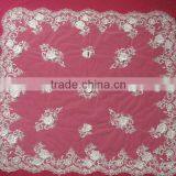 Guangzhou Ivory Bridal Tablecloth With Satin Applique Decpration