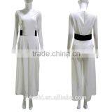 New Arrival Fashion Pattern White Sleeveless One Piece Women Jumpsuit thumbnail-3