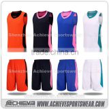 2016 new style custom made basketball uniforms sublimated print reversible basketball uniforms with high quality and nice price