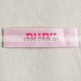 Garment Woven Label Main Label With White Background and Pink Fonts thumbnail-3
