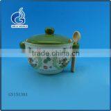 Cheap Christmas Decorative Ceramic Coffee Canister With Spoon