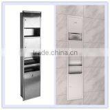 Recessed Hand Dryer Tissue Dispenser Dustbin