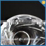 Pressed Punch Glass Crystal Bowl Engraved Flower Crystal Fruit Bowl thumbnail-5