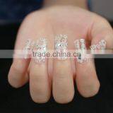 Beuaty Sticker Wedding Nail Vinyl Stencil White Lace Elegant Nail Wrap for Beauty Women thumbnail-1