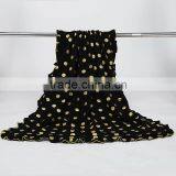 2015 Posh Black Gold Dots Blanket Cotton Fleece Blanket for Kids Quality Choice thumbnail-1