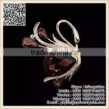 Slae Women Clothes Red Diamond Rose Gold Rose Brooch thumbnail-3