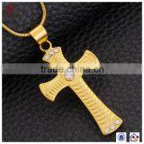 ATHENAA New Trendy 18K Gold Plated Jesus Cross Pendant Wholesale American Diamond Jewelry thumbnail-3