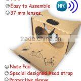 the Newest Cardboard V2, Version 2 or V2.0 3D VR Virtual Reality Glasses, Nose Pad, NFC for Cell Phone Smart Phone