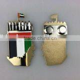 UAE National Day Sheikh With Map Magnet Badge; 43 UAE Lapel Pin