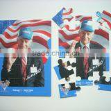 Eco-friendly Magnetic Puzzle Fridge Magnet , Magnetic Cardboard Puzzle