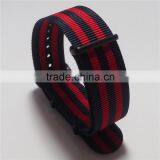 New Arrival Black Red Stripe Custom Nato Nylon Watch Straps thumbnail-6