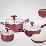 Forged Steel Aluminized Steel Ceramic for 7pcs Cookeware Set