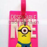 Silicon Rubber Luggage Tag Cute Printed Funny Soft PVC Bag Tags Wholesale
