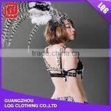 Fashionable Handmade Halloween Showgirls Feather Beaded Funny Carnival Costume thumbnail-3