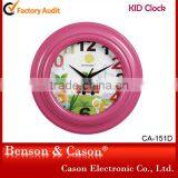 10 Inch Round Small Hanging Wall Clock for Kids Bedroom Decor thumbnail-5