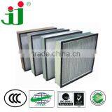 Galvanized Steel Frame Fiberglass Paper Media Aluminum Separator Deep Pleate HEPA Air Filter
