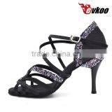 2016 Fashion Evkoo Brand Purple Satin Latin Salsa Dance Shoes thumbnail-3