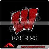 Hotsale Badgers PU Vinyl Heat Transfers Glitter Hot Fix Motif thumbnail-1