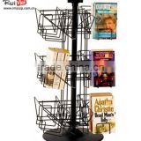3 Tiers Spinning Metal Cardboard Book Display Stands thumbnail-3