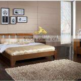 Simple Bed With Solid Wood Frame Bedroom Furniture,Malaysia Style Bedroom Natural Wood Furniture thumbnail-1