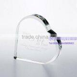 Engraved Heart Shape Crystal Paperweight thumbnail-1