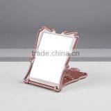 Plastic Mini Pocket Girl Makeup Compact Cosmetic Mirror With Rose Line thumbnail-2