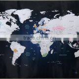 Personalized Scratch-off World Map Poster Travel Indigo Blue Travel Fashion Map thumbnail-6