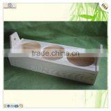 Decorative 3 Separated Base Support Stand Wooden Flower Pot thumbnail-3