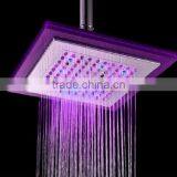 LED Temperature Sensor Color Change 8inch Overhead Shower Rainful Head, ABS 195 LED Flashing Shower Head For Sale thumbnail-3